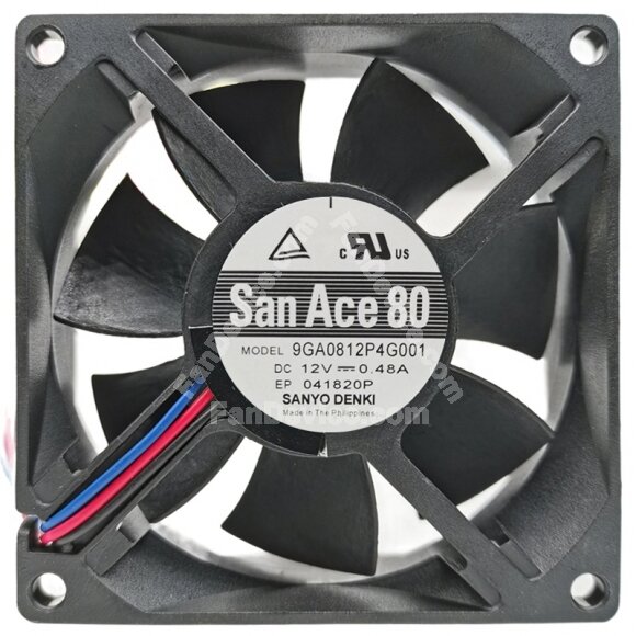 Sanyo 9GA0812P4G001 12V 0.48A Axial Cooling Fan