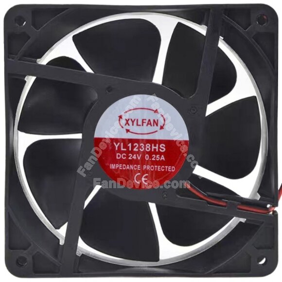 XYLFAN YL1238HS 24V 0.25A 2 / 3 Wires Axial Cooling Fan