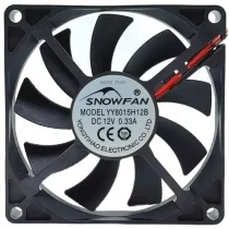 SNOWFAN YY8015H12B 12V 0.33A 2 Wires Axial Cooling Fan