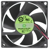 Protechnic MGA8012YB-O25 12V 0.42A 2 Wires Axial Cooling Fan