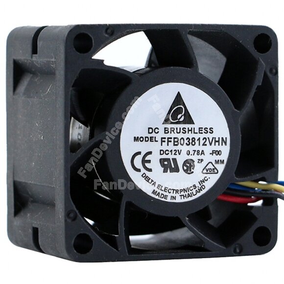 Delta FFB03812VHN 12V 0.78A 2 / 3 Wires Axial Cooling Fan