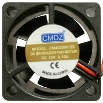CMDZ CM4020M12S 12V 0.15A 2 Wires Axial Cooling Fan