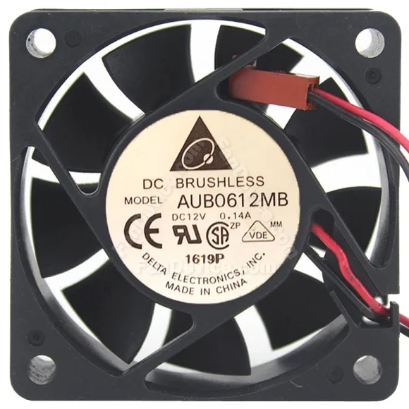 Delta AUB0612MB 12V 0.14A DC Brushless 2 Wires Axial Cooling Fan