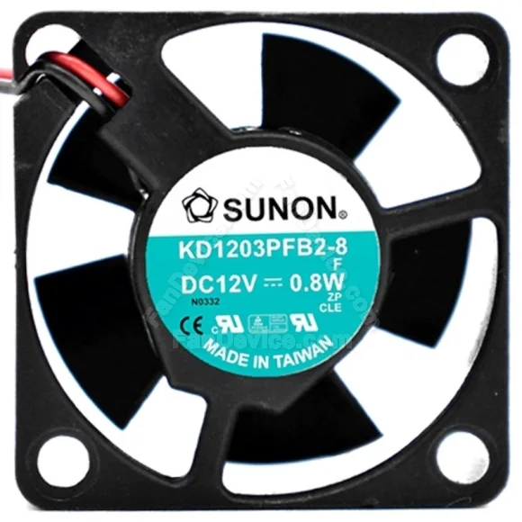 Sunon KD1203PFB2-8 DC 12V 0.8W 2 Wires Axial Cooling Fan