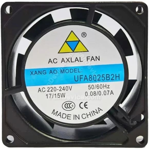 XANG AO UFA8025B2H 220-240V 0.08/0.07A 17/15W 2 Wires Cooling Fan