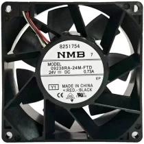 NMB 09238RA-24M-FTD DC 24V 0.73A 3 Wires Axial Cooling Fan