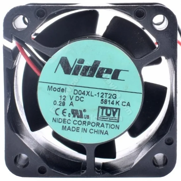 Nidec D04XL-12T2G DC 12V 0.29A 2 Wires Axial Cooling Fan