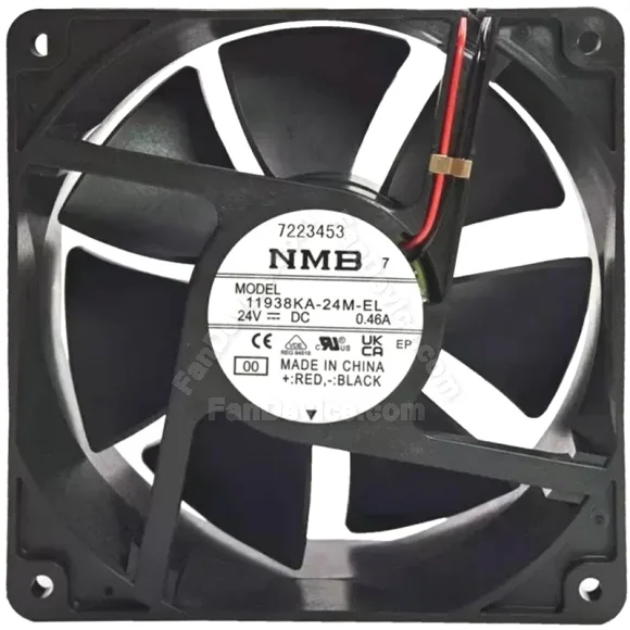 NMB 11938KA-24M-EL DC 24V 0.46A 2 Wires Axial Cooling Fan