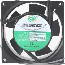 DGDWXS DS9225HSL 220V-240V 0.07A 13W 2 Wires Axial Cooling Fan
