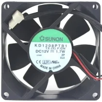 Sunon KD1208PTB1 DC 12V 1.7W 2 Wires Axial Cooling Fan