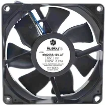 HuiHai 08025SS-12N-AT DC 12V 0.21A 2.52W 3 Wires Axial Cooling Fan