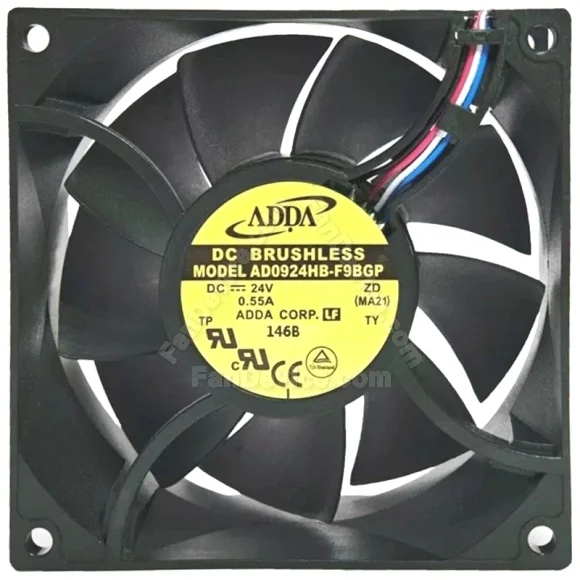 ADDA AD0924HB-F9BGP 24V 0.55A DC Brushless 4 Wires Axial Cooling Fan