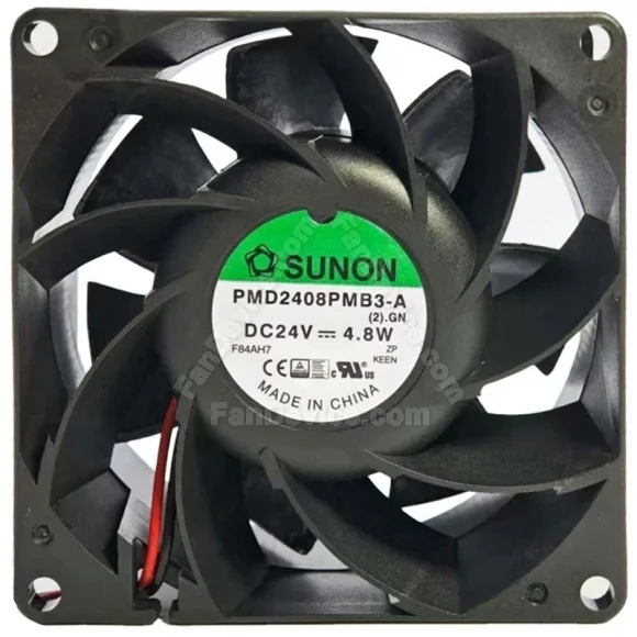 Sunon PMD2408PMB3-A DC 24V 4.8W 2 Wires Axial Cooling Fan