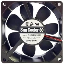 Sanyo 9AH0812S402 DC 12V 0.14A 2 Wires Axial Cooling Fan