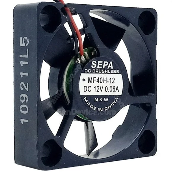 SEPA MF40H-12 12V 0.06A 2 Wires DC Brushless Axial Cooling Fan