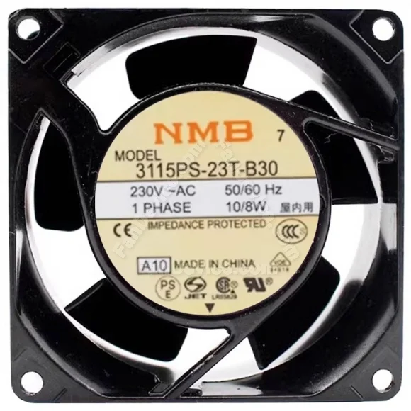 NMB 3115PS-23T-B30 230V 10/8W 1 PHASE Impedance Protected Cooling Fan