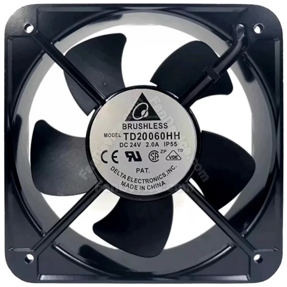 Delta TD20060HH DC 24V 2.0A 2 Wires IP55 Waterproof Cooling Fan