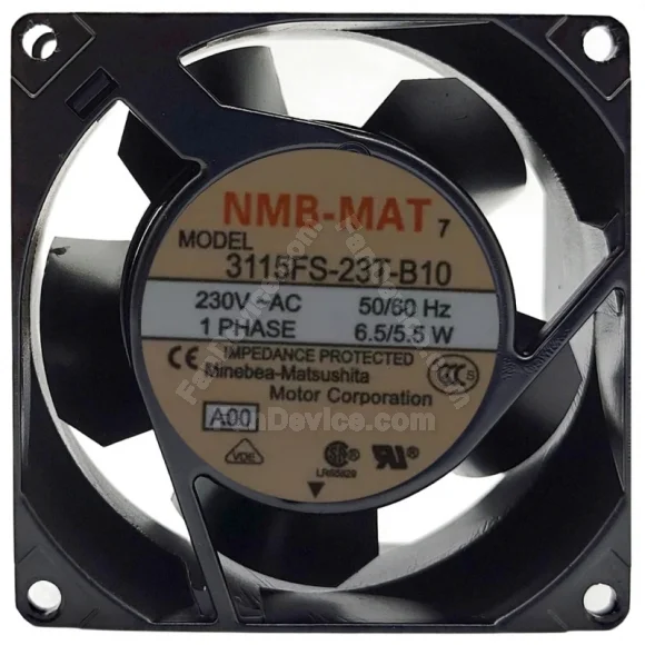 NMB-MAT 3115FS-23T-B10 230V 6.5/5.5W Impedance Protected 1 PHASE Cooling Fan