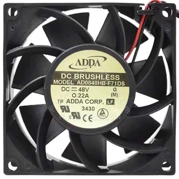ADDA AD0848HB-F71DS 48V 0.22A DC Brushless 2 Wires Axial Cooling Fan