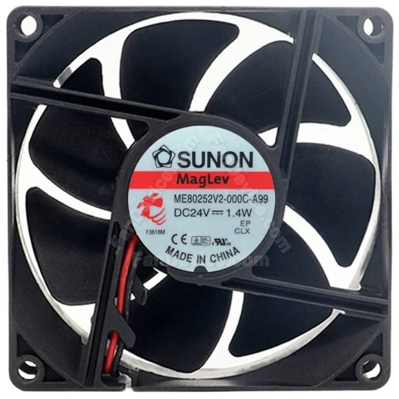 Sunon ME80252V2-000C-A99 DC 24V 1.4W 2 Wires Axial Cooling Fan