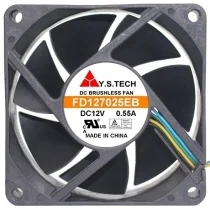 Y.S.TECH FD127025EB 12V 0.55A 4 Wires PWM DC Brushless Cooling Fan