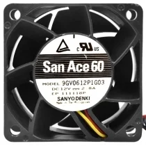 Sanyo 9G0612P1G03 DC 12V 2.8A 3 Wires Axial Cooling Fan