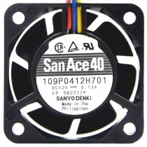 Sanyo 109P0412H701 DC 12V 0.13A 3 Wires Axial Cooling Fan