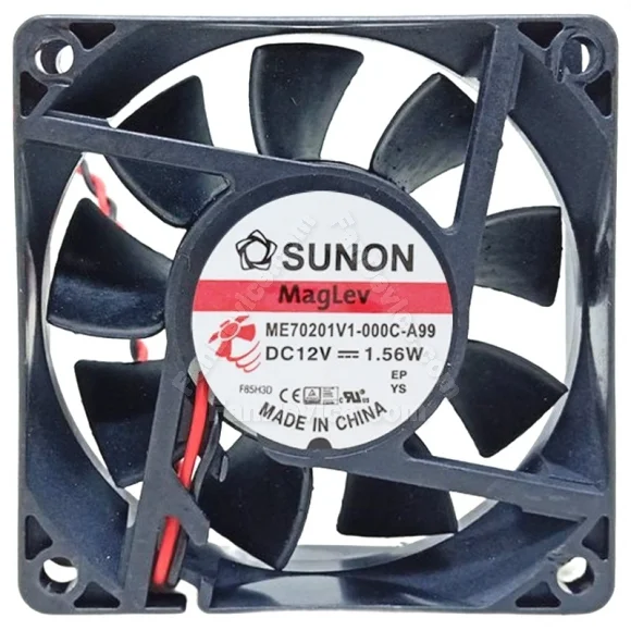 Sunon MF70201V1-000C-A99 DC 12V 1.56W 2 Wires Maglev Cooling Fan