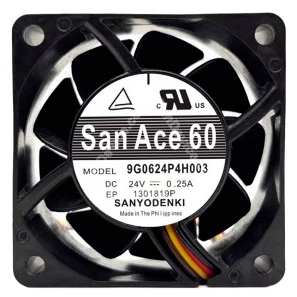 Sanyo Denki 9G0624PH003 DC 24V 0.25A 4 Wires PWM Axial Cooling Fan