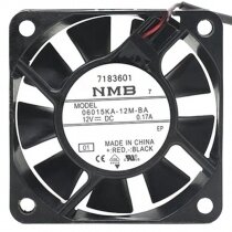 NMB 06015KA-12M-BA DC 12V 0.17A 2 Wires Axial Cooling Fan