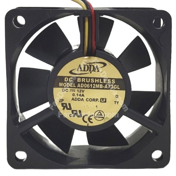 ADDA AD0612MB-A73GL DC 12V 0.14A 6025 Brushless Axial Cooling Fan
