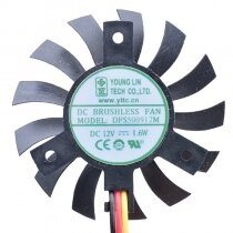 YOUNG LIN DFS500912M DC 12V 1.6W 3 Wires Brushless Axial Cooling Fan