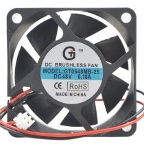 GT0648MB-25 DC 48V 0.18A 2 Wires / 3 Wires Brushless Axial Cooling Fan