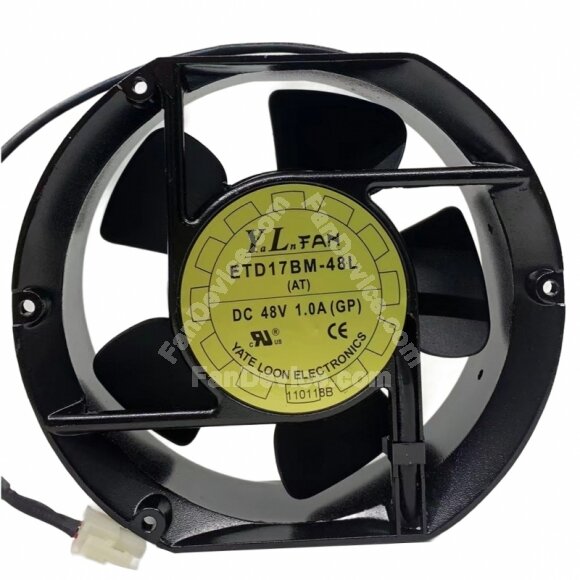 YaLn Fan Yate Loon ETD17BM-48L DC 48V 1.0A 2 Wires Axial Cooling Fan