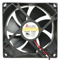 Y.S.TECH FD249225MB-N DC 24V 0.08A 2 Wires Brushless Axial Cooling Fan