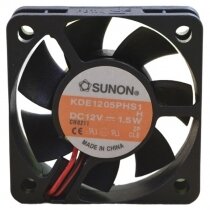 Sunon KDE1205PHS1 DC 12V 1.5W 2 Wires 5015 Axial Cooling Fan