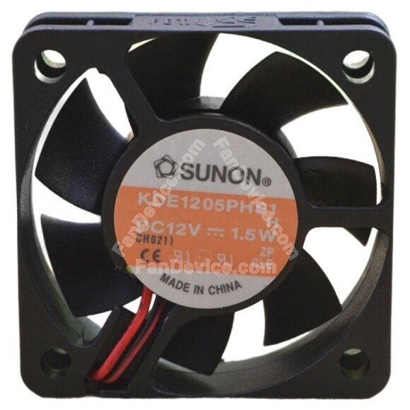 Sunon KDE1205PHS1 DC 12V 1.5W 2 Wires 5015 Axial Cooling Fan