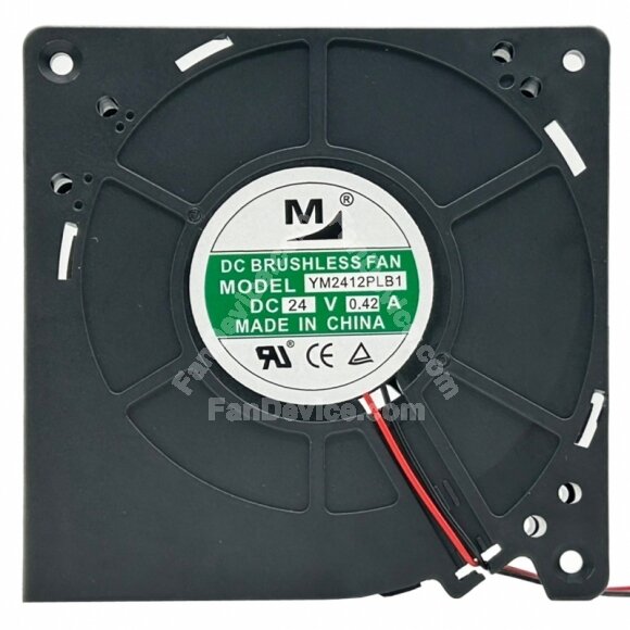 YM YM2412PLB1 DC 24V 0.42A 2 Wires 12032 Brushless Blower Cooling Fan