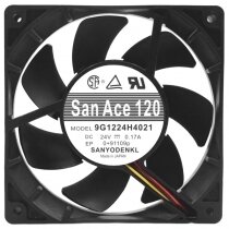 Sanyo Denki 9G1224H4021 DC 24V 0.17A 2 Wires / 3 Wires Axial Cooling Fan