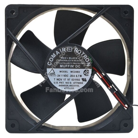 COMAIR ROTRON MC24B3 DC 24V 0.28A 6.7W 2 Wires Axial Cooling Fan