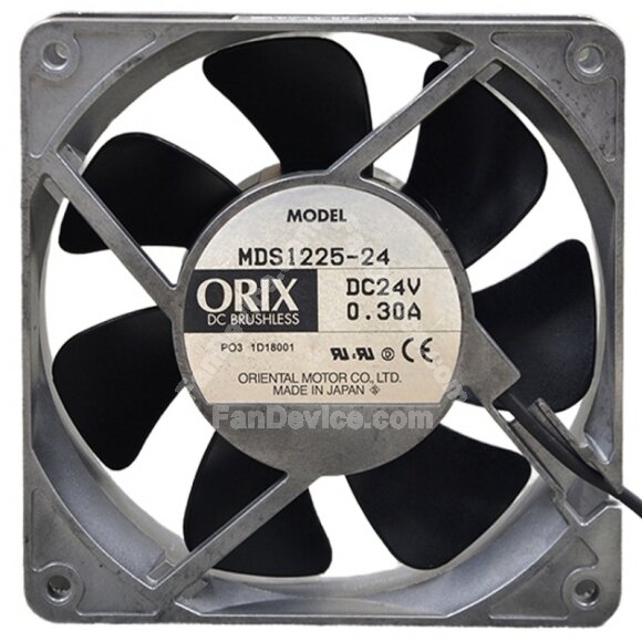 ORIX MDS1225-24 DC 24V 0.30A 2 Wires Brushless Axial Cooling Fan