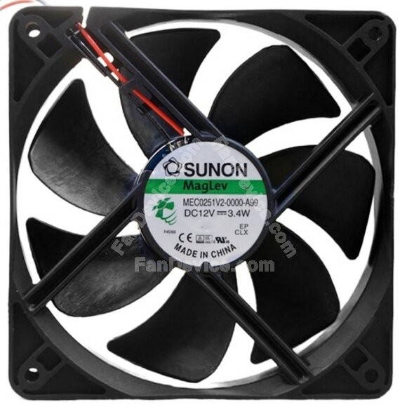 Sunon Maglev MEC0251V2-0000-A99 DC 12V 3.4W 2 Wires Axial Cooling Fan