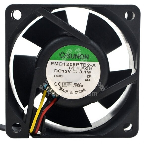 Sunon PMD1206PTB2-A DC 12V 3.1W 3 Wires Axial Cooling Fan