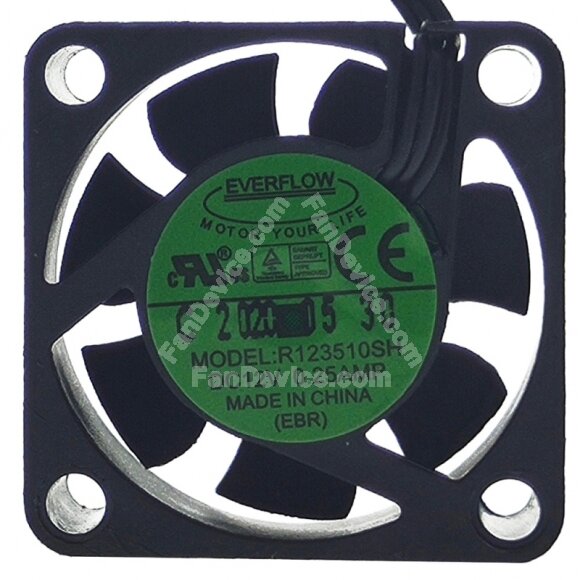 EVERFLOW R123510SH DC 12V 0.25AMP 3 Wires Axial Cooling Fan
