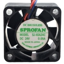 SPROFAN SJ-40A24C 24V 0.05A 2 Wires DC Brushless Axial Cooling Fan
