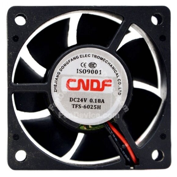 CNDF TFS-6025H DC 24V 0.18A 2 Wires Axial Cooling Fan