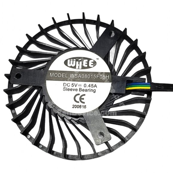 WHEE WSA08015F05H DC 5V 0.45A Sleeve Bearing Axial Cooling Fan