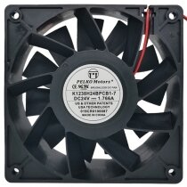 PELKO Motors K1238Y24BPCB1-7 24V 1.766A DC Brushless Axial Cooling Fan