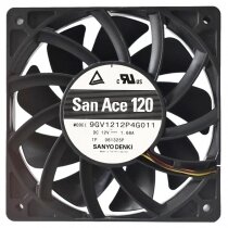 Sanyo Denki 9GV1212P4G011 DC 12V 1.68A 4 Wires PWM Axial Cooling Fan