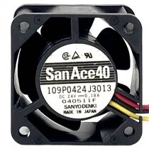 Sanyo Denki 109P0424J3013 DC 24V 0.18A 2 / 3 Wires Axial Cooling Fan